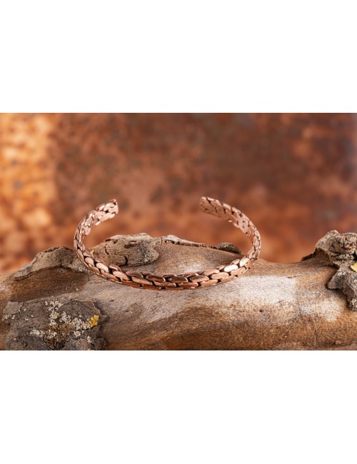 Armreif - geflochten Kupfer