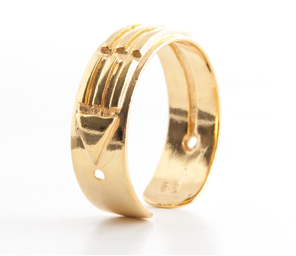 Ring - Atlantisring Herren Silber- vergoldet