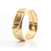 Ring - Atlantisring Herren Silber- vergoldet