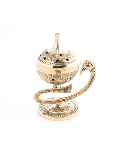 Räuchergefäß Schwan - aus Messing - ca. 12 cm hoch