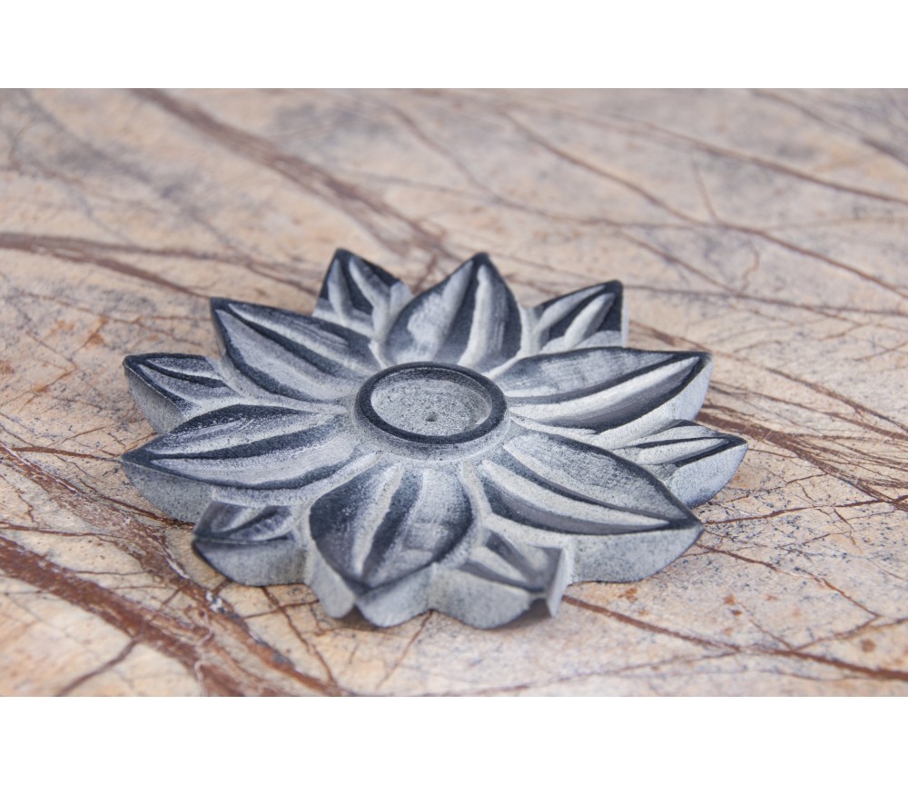 Räucherstäbchenhalter - Lotusblume aus Speckstein