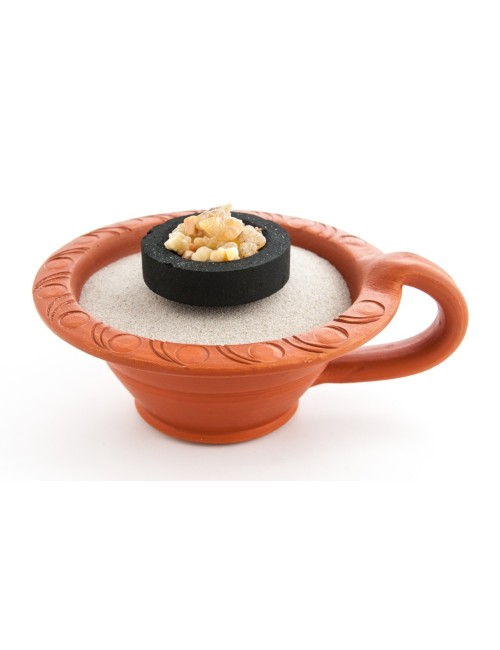 Räuchergefäß - Makal rot - aus Ton ca. 13cm