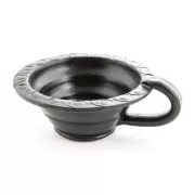 Räuchergefäß - Makal schwarz - aus Ton ca. 13cm
