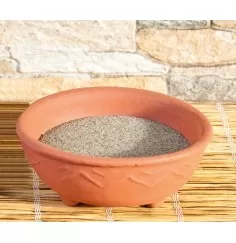 Räucherschale - aus Ton mit Standfüßen in Natur , ca. 9 cm
