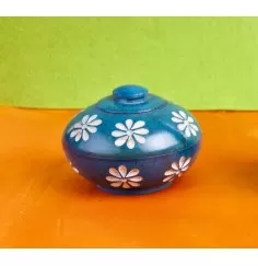 Blumendöschen, blau ca. 7,7 cm - 2 er Pack