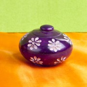 Blumendöschen, lila ca. 7,7 cm - 2 er Pack