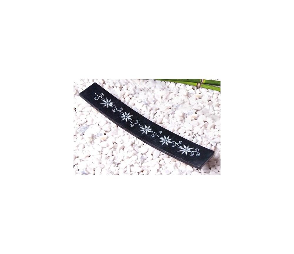 Räucherstäbchenhalter - Blumengirlande graviert - aus Speckstein