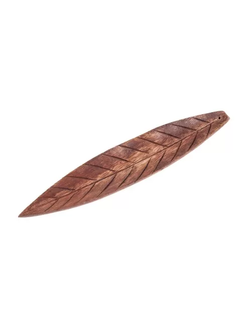 Räucherstäbchenhalter - aus Holz -brown Leaf