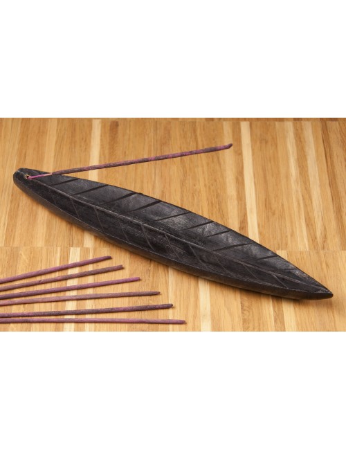 Räucherstäbchenhalter -  aus Holz -dark Leaf