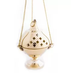 Räuchergefäß - schwenkbar - Avallé - Messing poliert, ca. 15 cm