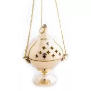 Räuchergefäß - schwenkbar - Avallé - Messing poliert, ca. 15 cm