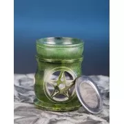 Aromalampe & Räuchergefäß in 1 "Pentagramm" mit Sieb