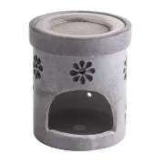 Räuchergefäß mit Sieb - "Zartes Blümlein" aus Speckstein