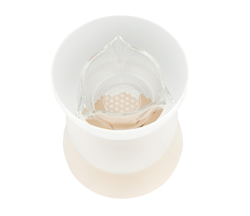 Räucher - & Duftgefäß Lucerna - mit Blumes des Lebens aus Glas