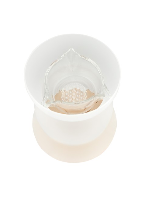 Räucher - & Duftgefäß Lucerna - mit Blumes des Lebens aus Glas