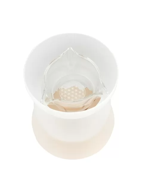 Räucher - & Duftgefäß Lucerna - mit Blumes des Lebens aus Glas