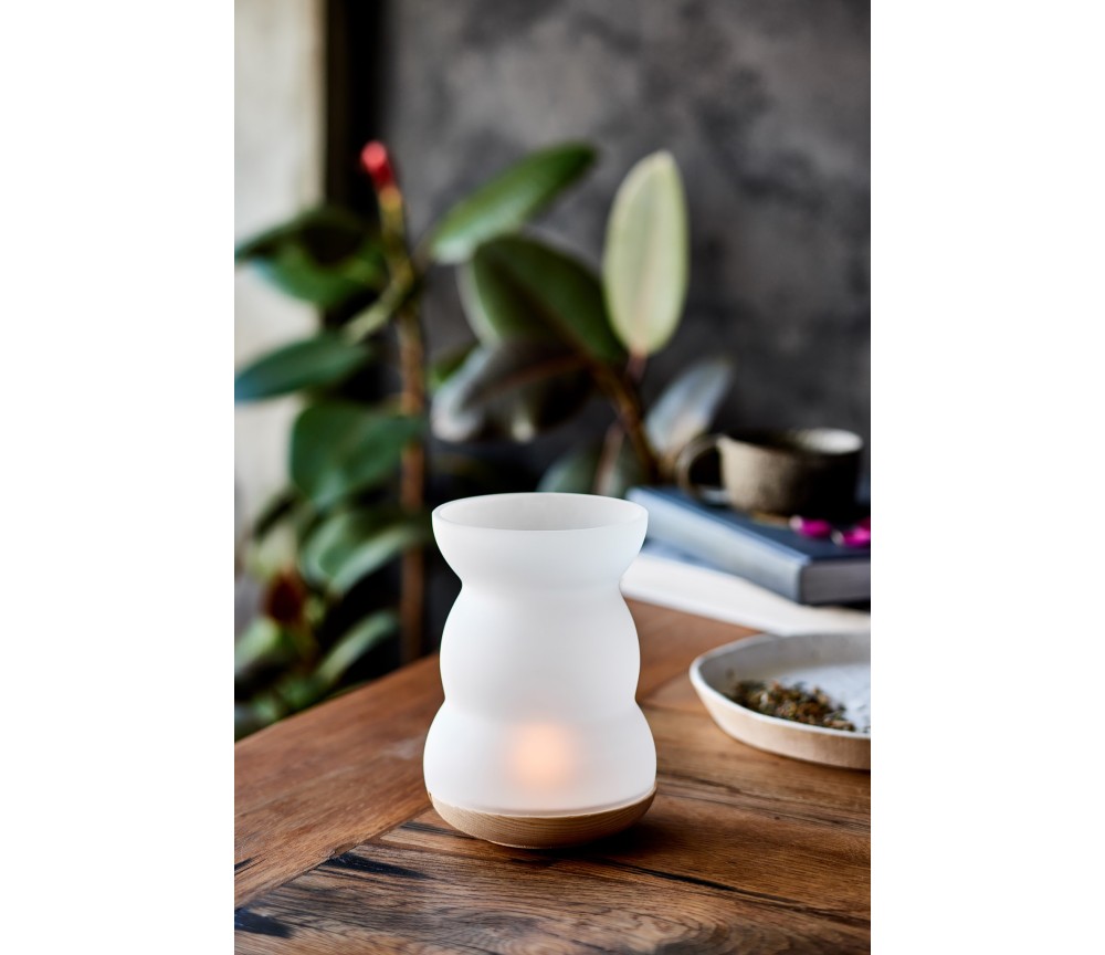 Räucher - & Duftgefäß Lucerna - mit Blumes des Lebens aus Glas