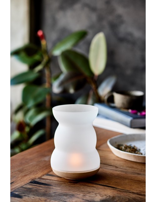 Räucher - & Duftgefäß Lucerna - mit Blumes des Lebens aus Glas