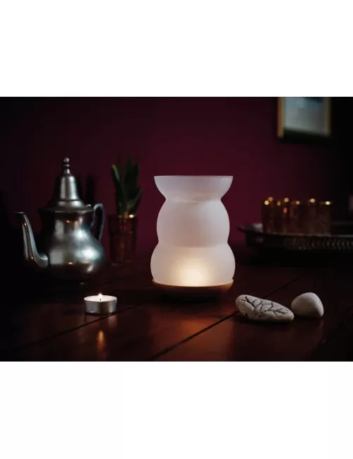 Räucher - & Duftgefäß Lucerna - mit Blumes des Lebens aus Glas