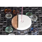 Räucherstäbchenhalter -  -Design aus Marmor, Holz und Messing