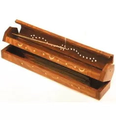 Räucherstäbchenhalter - Reise 2in1 - aus Holz - inkl. Vorratsbox