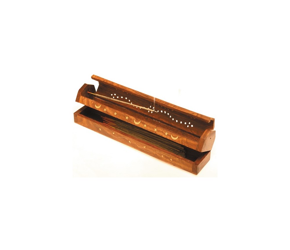 Räucherstäbchenhalter - Reise 2in1 - aus Holz - inkl. Vorratsbox