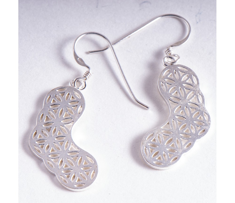 Ohrringe - Blume des Lebens - in Sterling Silber