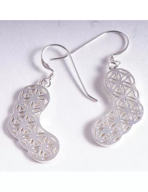 Ohrringe - Blume des Lebens - in Sterling Silber