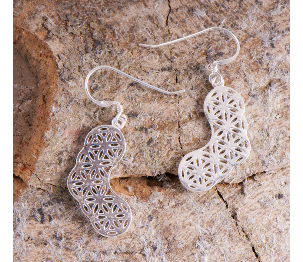 Ohrringe - Blume des Lebens - in Sterling Silber