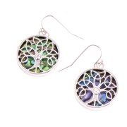 Ohrringe - Tree of Life - mit Rhodium Imitaten