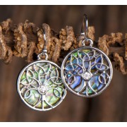 Ohrringe - Tree of Life - mit Rhodium Imitaten