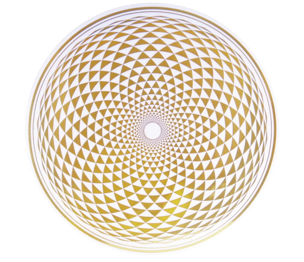 Aufkleber - Sahasrara (Kronen-Chakra) - gold 18 cm