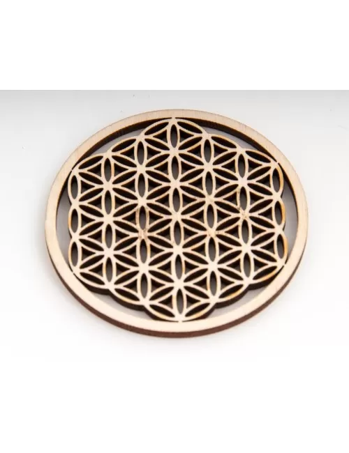 Blume des Lebens aus Holz 6 cm - 5er Pack