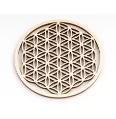 Blume des Lebens aus Holz 9 cm - 5er Pack