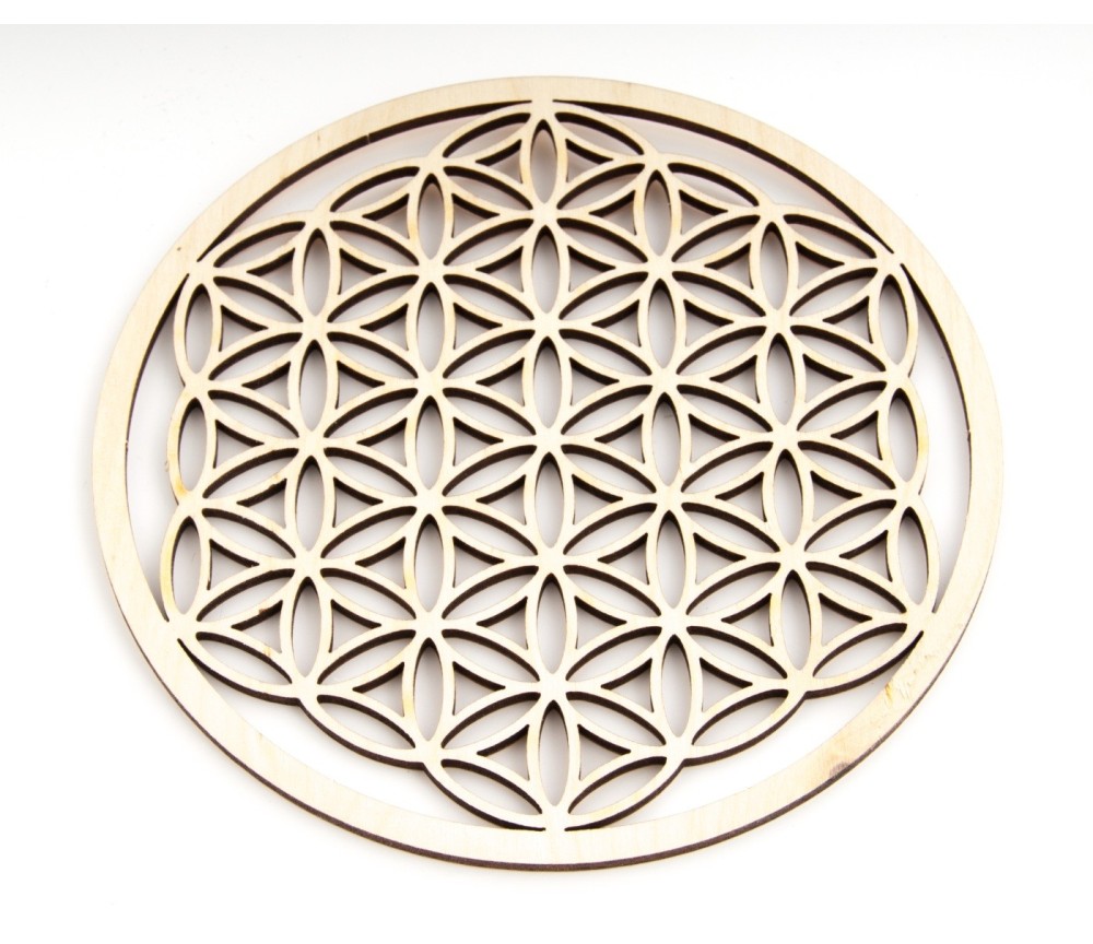 Blume des Lebens aus Holz 14,4 cm - 3er Pack