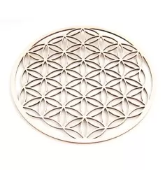 Blume des Lebens aus Holz 22 cm - 3er Pack