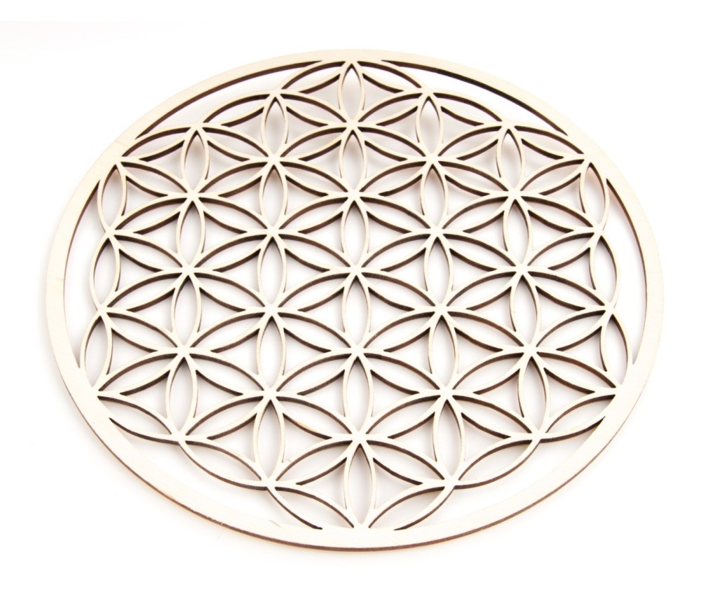 Blume des Lebens aus Holz 22 cm - 3er Pack