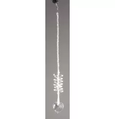 Hängende Dekoration - Kristallherz klar - ca. 29 cm