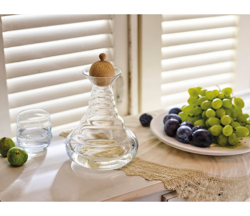 Vitalkaraffe - Aladin - Pinus Cembra Verschluss Deckel / Stöpsel aus Zirbenholz