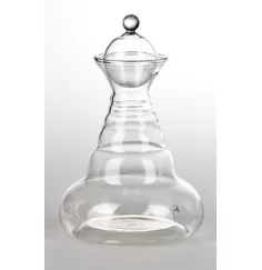 Vitalkaraffe - Happy Aladdin- 1,3 L mit bunter Blume des Lebens inkl. Stöpsel