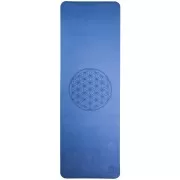 Yogamatte mit Blume des Lebens - 6 mm - TPE ecofriendly - dunkelblau/hellblau
