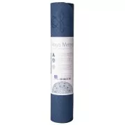 Yogamatte mit Blume des Lebens - 6 mm - TPE ecofriendly - dunkelblau/hellblau