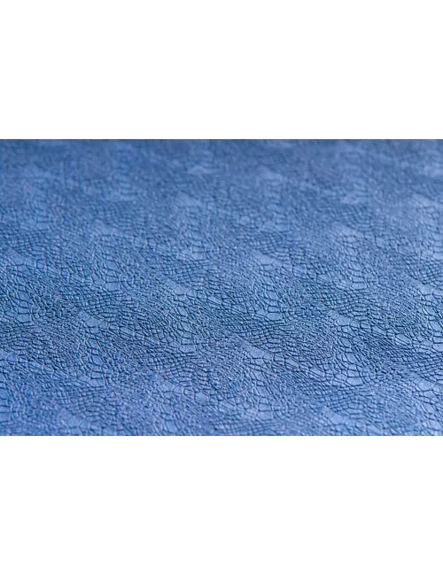 Yogamatte mit Blume des Lebens - 6 mm - TPE ecofriendly - dunkelblau/hellblau