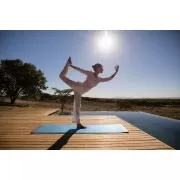 Yogamatte mit Blume des Lebens - 6 mm - TPE ecofriendly - dunkelblau/hellblau