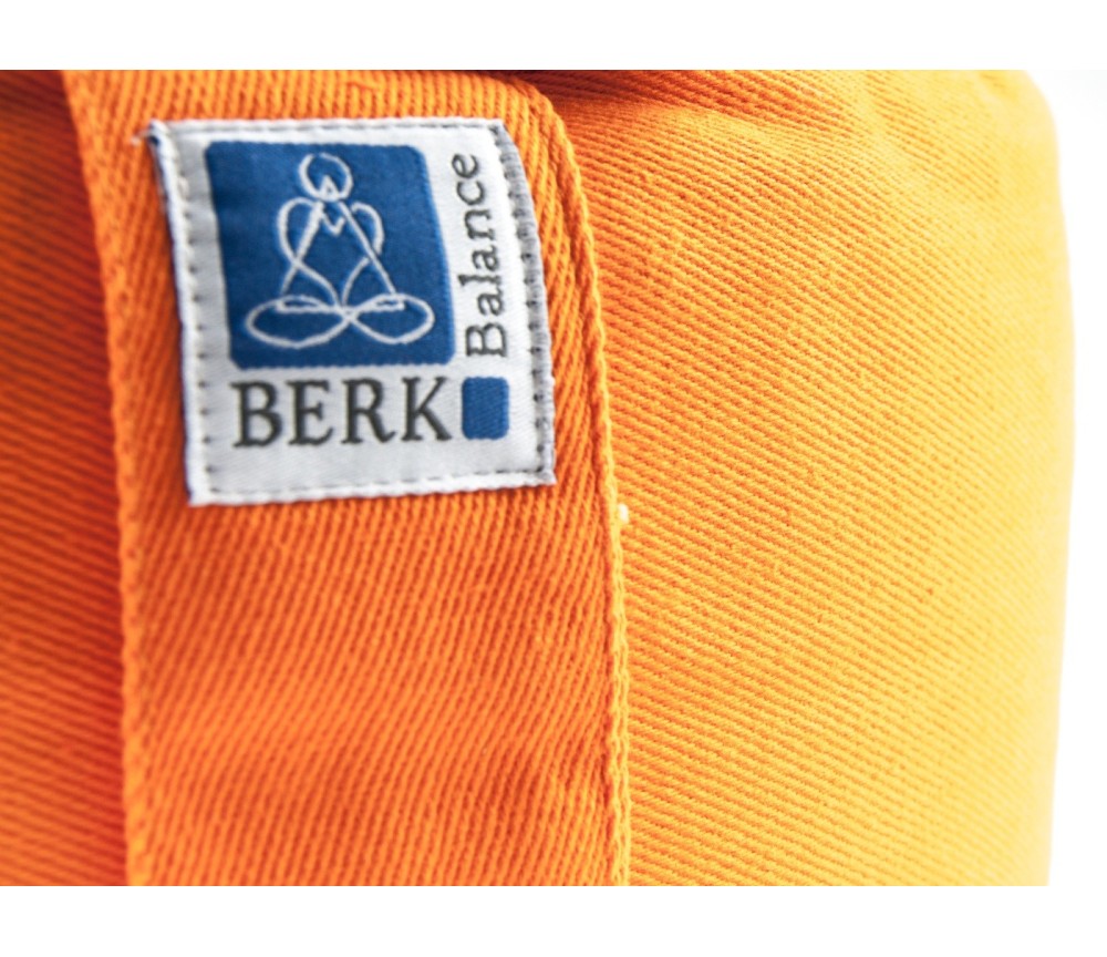 Meditationskissen - orange - Blume des Lebens - mit Buchweizen gefüllt 30 x 15 cm