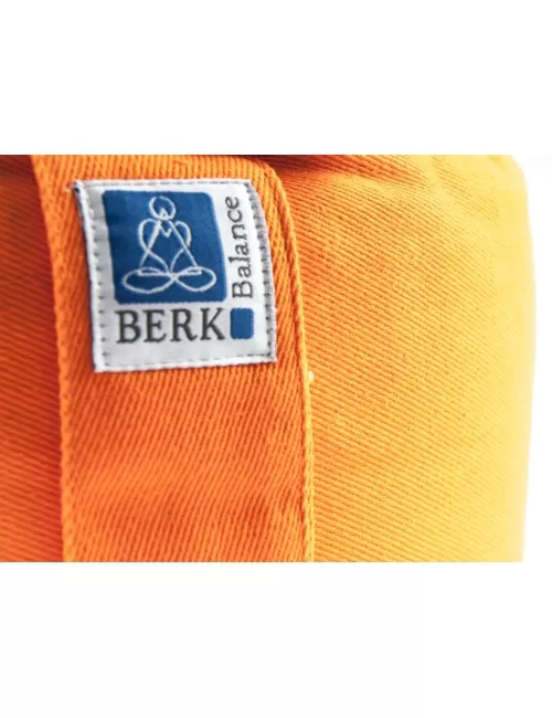 Meditationskissen - orange - Blume des Lebens - mit Buchweizen gefüllt 30 x 15 cm