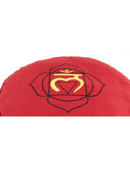 Meditationskissen - Wurzelchakra - mit Buchweizen gefüllt 36 x 15 cm