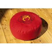 Meditationskissen - Wurzelchakra - mit Buchweizen gefüllt 36 x 15 cm