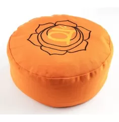 Meditationskissen  - Sakralchakra - mit Buchweizen gefüllt 36 x 15 cm