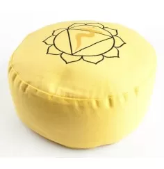 Meditationskissen  - Solarplexuschakra - mit Buchweizen gefüllt 36 x 15 cm
